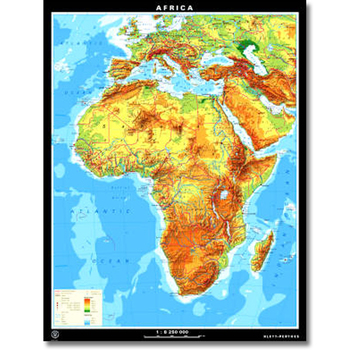 Afrika physisch/politisch, XL