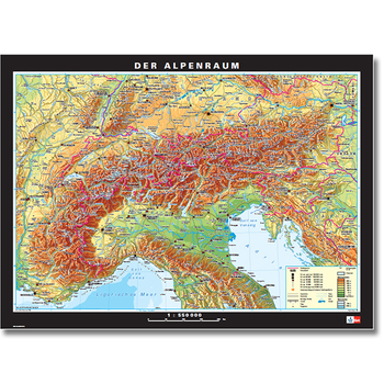 Alpenländer physisch/politisch, XL