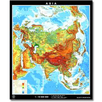 Asien physisch/politisch, XL