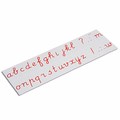Aufgedruckte Buchstaben, Druckschrift + lateinische