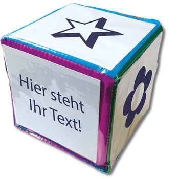 Blanko-Würfel mit Einstecktaschen 10 x 10 cm