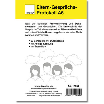 Block Eltern Gesprächs Protokoll A5 Block Eltern Gesprächs Protokoll A5