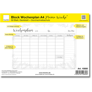 Block Wochenplan A4