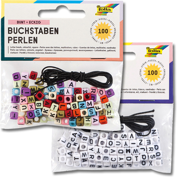 Buchstaben-Perlen eckig