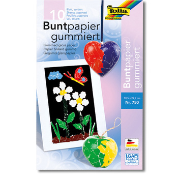 Buntpapier gummiert