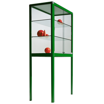 Glasvitrine der Serie V1 aus Sicherheitsglas mit 2 verstellbaren Einlegeböden