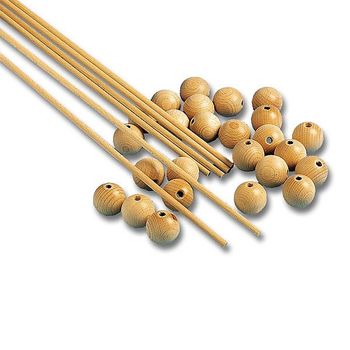 Holzkugeln und Rundstäbe