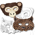 Kindermasken-Set Exotische Tiere