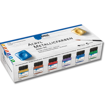 Kreul Acryl Metallicfarbe Basis-Set