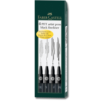 Pitt Artist Pen 4er-Set Schwarz
