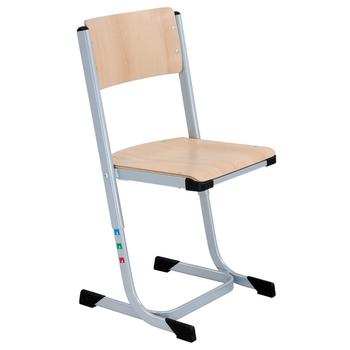 Schulstuhl höhenverstellbar mit Ovalrohrgestell