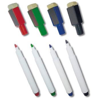 Set Folienstifte mit Filzwischer + Magnet