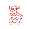 Siebdruck-Stempel Drache