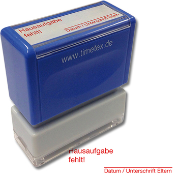 Siebdruck-Stempel Hausaufgabe