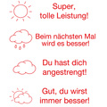 Siebdruck-Stempel Sonne und Wolken