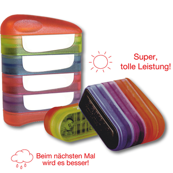 Siebdruck-Stempel Sonne und Wolken