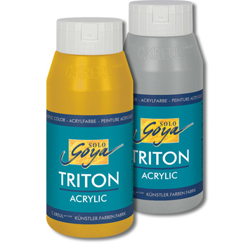 SOLO GOYA Triton Acrylic 750 ml, Gold/Silber