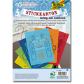 Stickkarton farbig sortiert