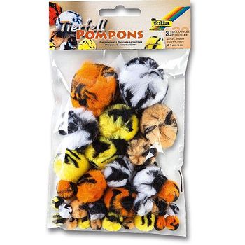 Tiermuster Pompons *Sale*
