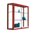 Wandvitrine V16 mit 2 verstellbaren Dickglasböden