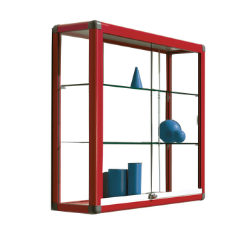 Wandvitrine V16 mit 2 verstellbaren Dickglasböden